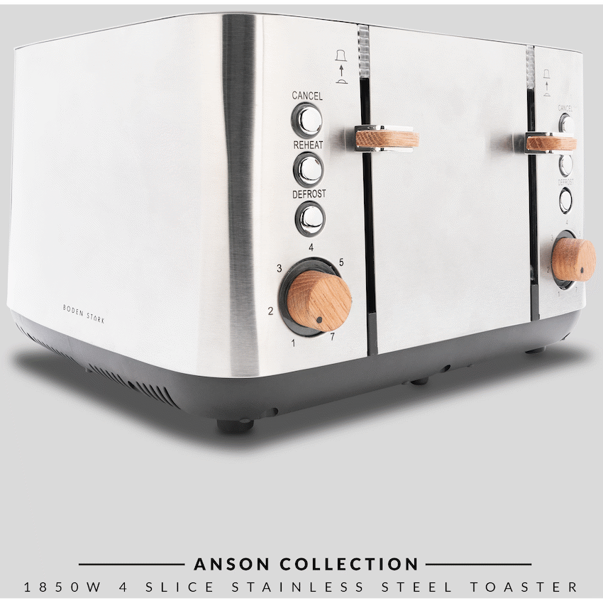 Boden Stark Kitchen and Home Boden Stark Anson Collection 4-Slice SS Toaster
