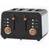 Boden Stark Kitchen and Home Boden Stark Anson Collection 4-Slice Stainless Steel Toaster - Black
