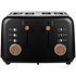 Boden Stark Kitchen and Home Boden Stark Anson Collection 4-Slice Stainless Steel Toaster - Black
