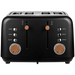 Boden Stark Kitchen and Home Boden Stark Anson Collection 4-Slice Stainless Steel Toaster - Black
