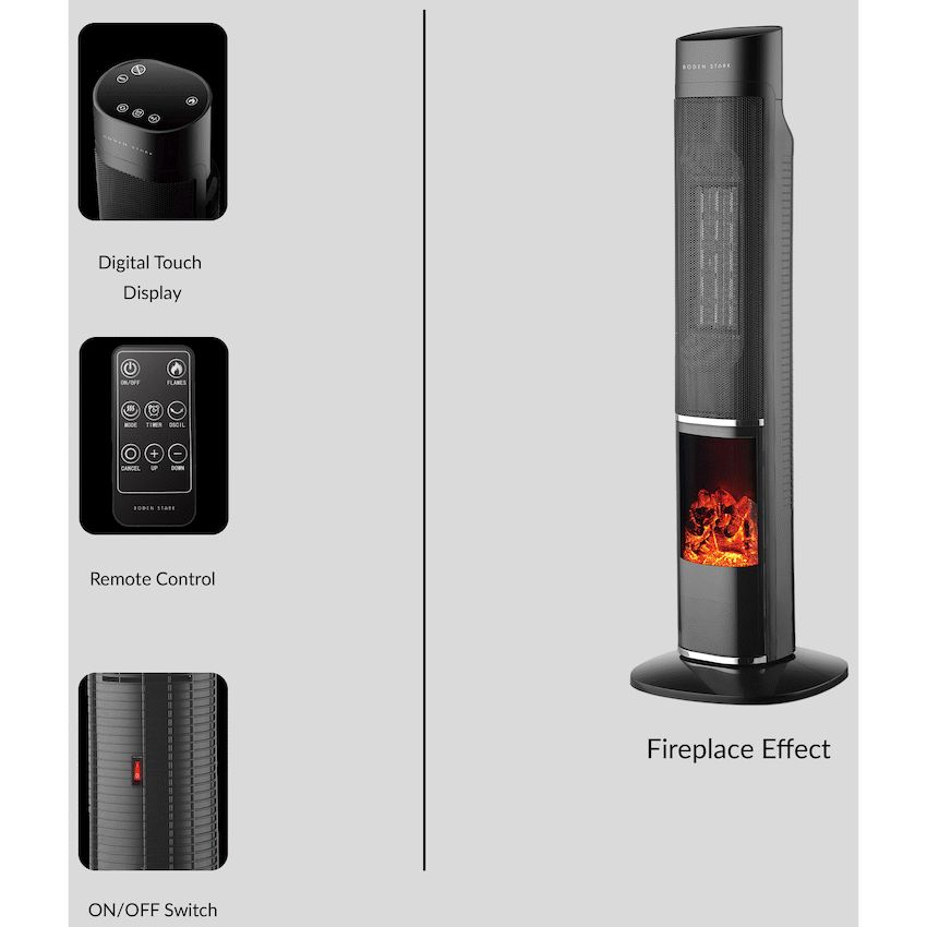 Boden Stark Kitchen and Home Boden Stark Fireplace Tower Heater