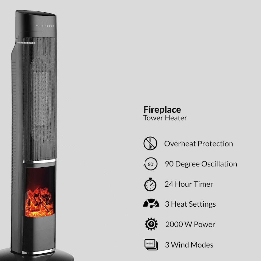 Boden Stark Kitchen and Home Boden Stark Fireplace Tower Heater