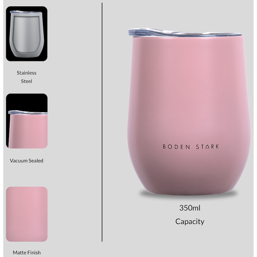 Boden Stark Kitchen and Home Boden Stark Tumbler 350ml Pink