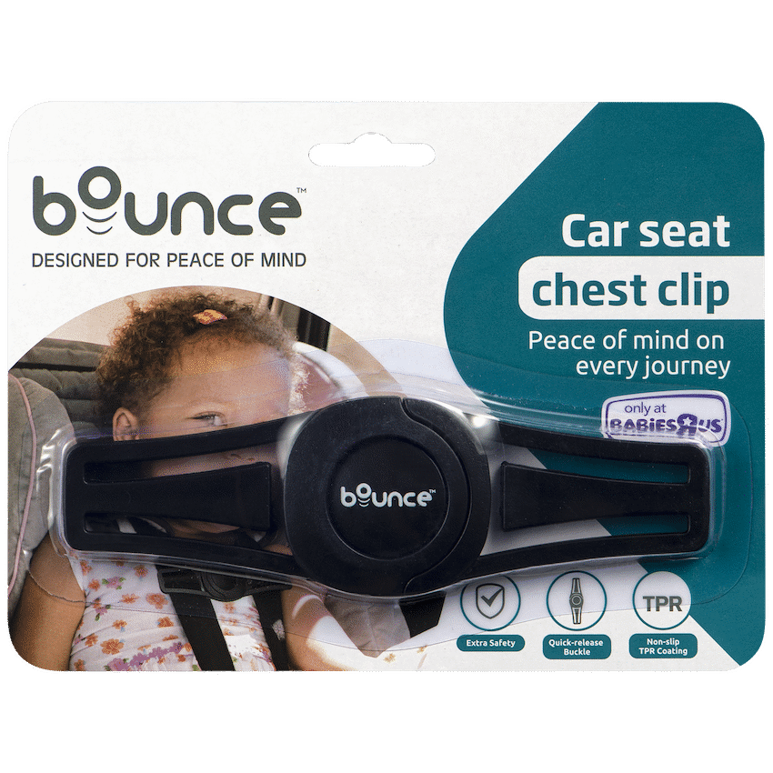 Bounce Baby Bounce Car Seat Strap Chest Clip Black
