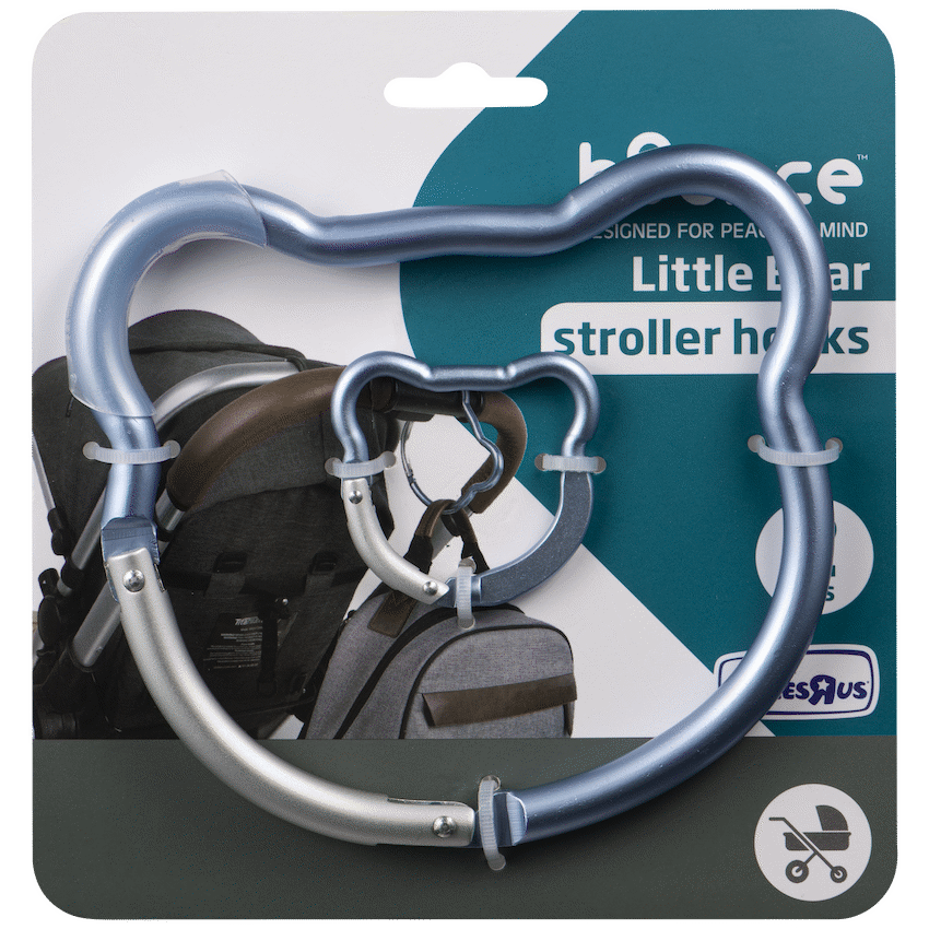 Bounce Baby Bounce Stroller Hook 2pk Bear Blue
