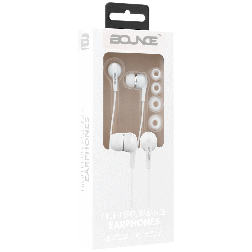 Bounce Bounce Hustle earphones white