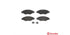 Brembo Brake Pads Front Peugeot 206 1.4A ( Set Lh&Rh) (P61098)