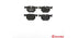 Brembo Brake Pads Rear Bmw 5 E60 ( Set Lh&Rh) (P06033)