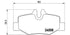 Brembo Brake Pads Rear Mercedes Viano (W63 ( Set Lh&Rh) (P50051)
