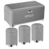 Deluxe Grey With Silver Base Bread Bin - CH725