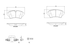 BREMBO Rear Brake Pad Set for Audi A4, Audi A5 & Audi A6 - P85186