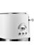 Boden Stark 2 Slice White Stainless Steel Toaster - BS-PSTS201
