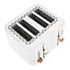 Boden Stark White Stainless Steel Anson Collection 4 Slice Toaster - BS-TS401W