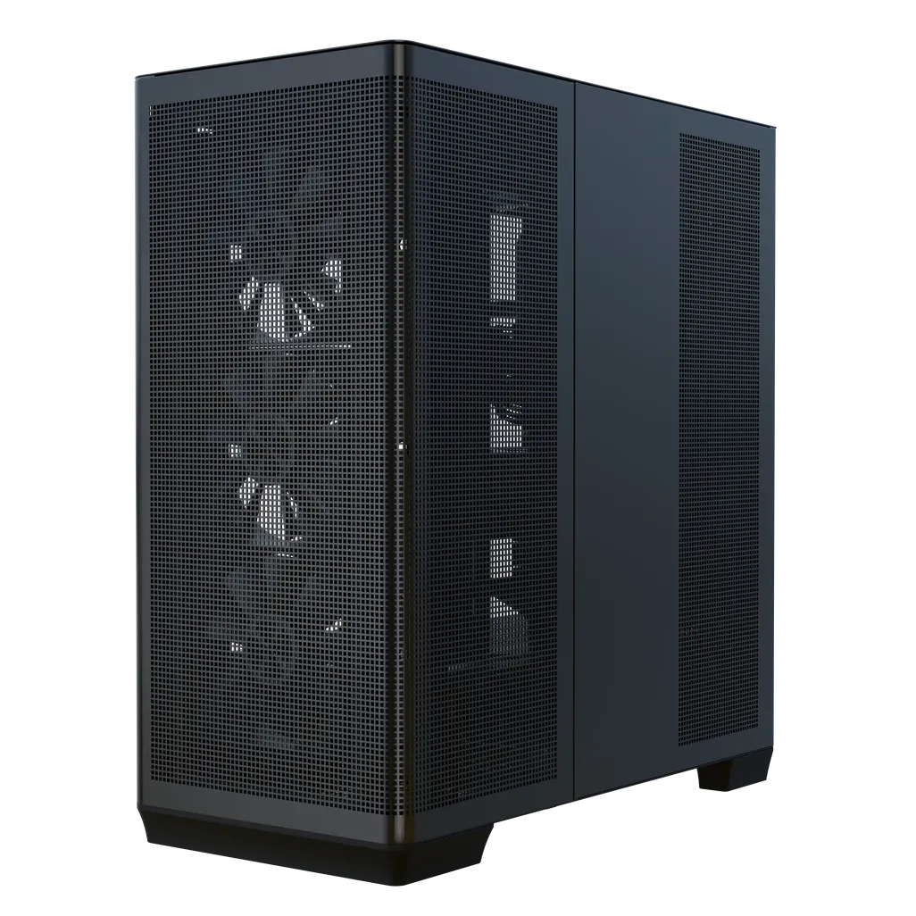 APNX C1-R premium Black mid-tower ATX case - 4x PWM ARGB Fan Included - 3x2.5'' or 3x 3.5'' - 360mm radiator - BTF Compatible.