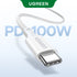 UGREEN Type-C To Type-C Braided Cable 100W 2 Metre - White