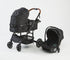 Emerald Baby Compact 3 in 1 Stroller Set with Car Seat & Nappy + Emerald Baby Yara Extra Length Camp Cot