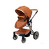 2 in 1 Luxury Egg Stroller (Brown)