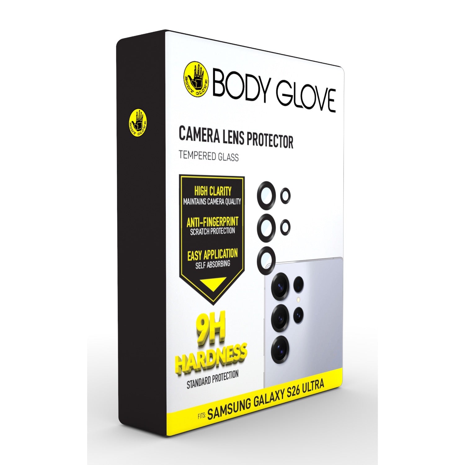 Body Glove Tempered Glass Camera Screen Protector - Samsung Galaxy S26 Ultra - Black Border
