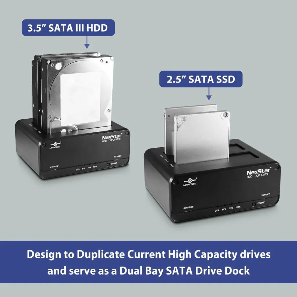 NexStar JX; USB 3.2 Gen1; Dual Bay Dock for SATA Drive with Clone Function
