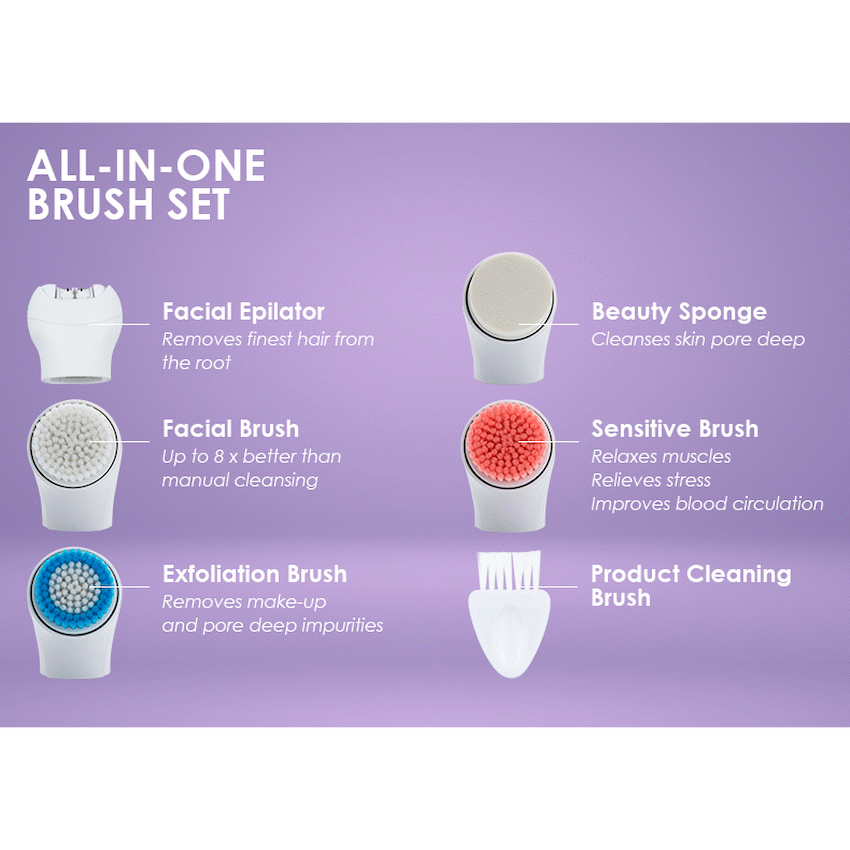 Carmen Health and wellness 1590 - Carmen Facial Epilator & Brush Set