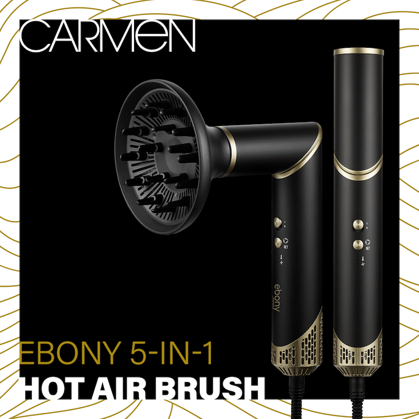 Carmen Health and wellness Carmen 5-in-1 Hot Air Brush - Ebony