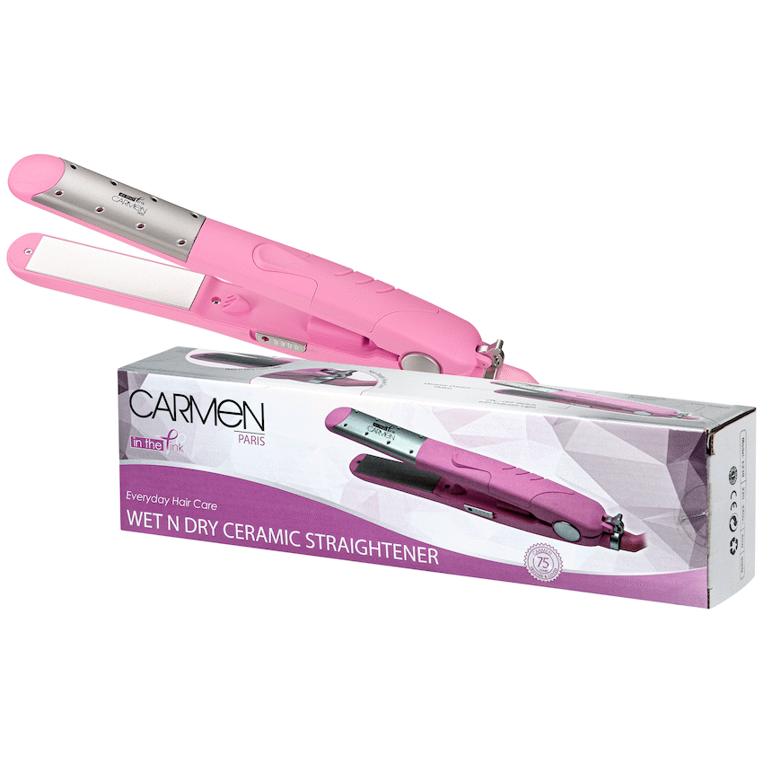 Carmen Health and wellness Carmen Pink Wet 'n Dry Straightener - Pink
