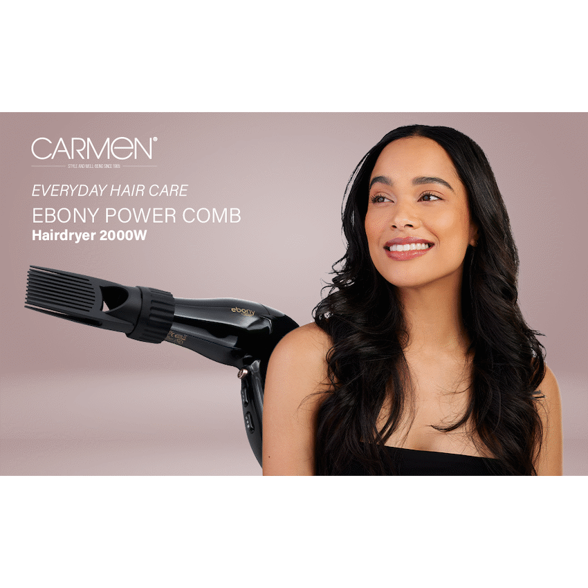 Carmen Health and wellness Carmen Power Comb Hairdryer 2000w - Ebony