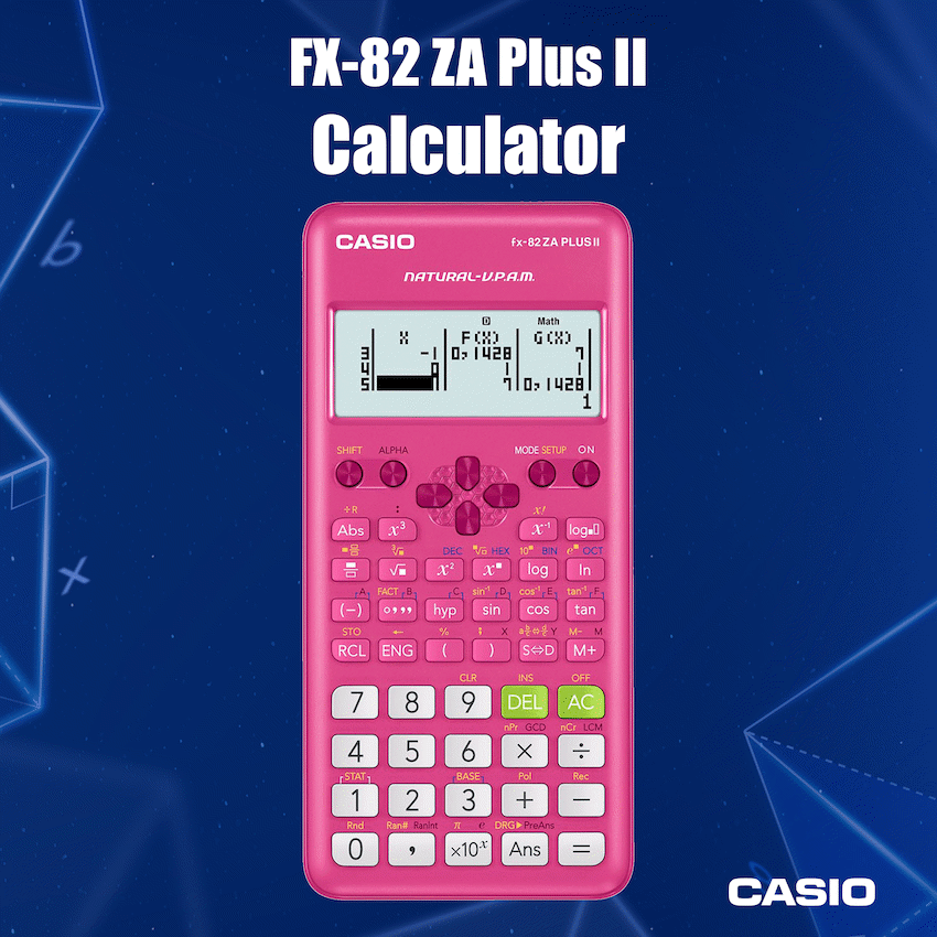 Casio Education and learning Casio FX-82 ZA Plus II Calculator - Pink