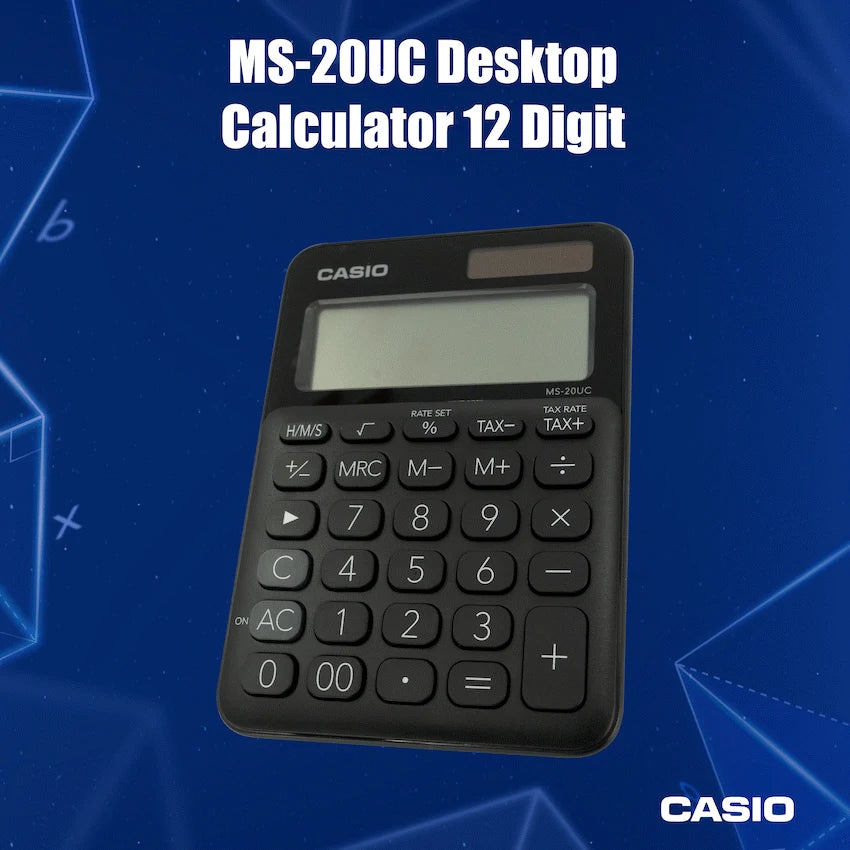 Casio Education and learning Casio MS-20UC - Desktop Calculator 12-Digit - Black