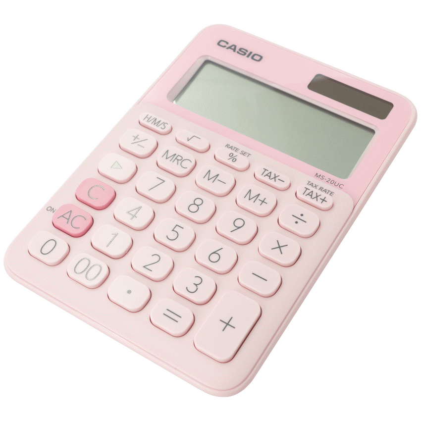 Casio Education and learning Casio MS-20UC - Desktop Calculator - 12-Digit - Pink