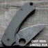 AWT Spyderco Para 3 SKINNY Scales – Agent Series – Clip Side Liner Delete – Anodized Cast Iron