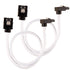 Corsair Premium Sleeved SATA Data Cable Set with 90° Connectors; White; 30cm