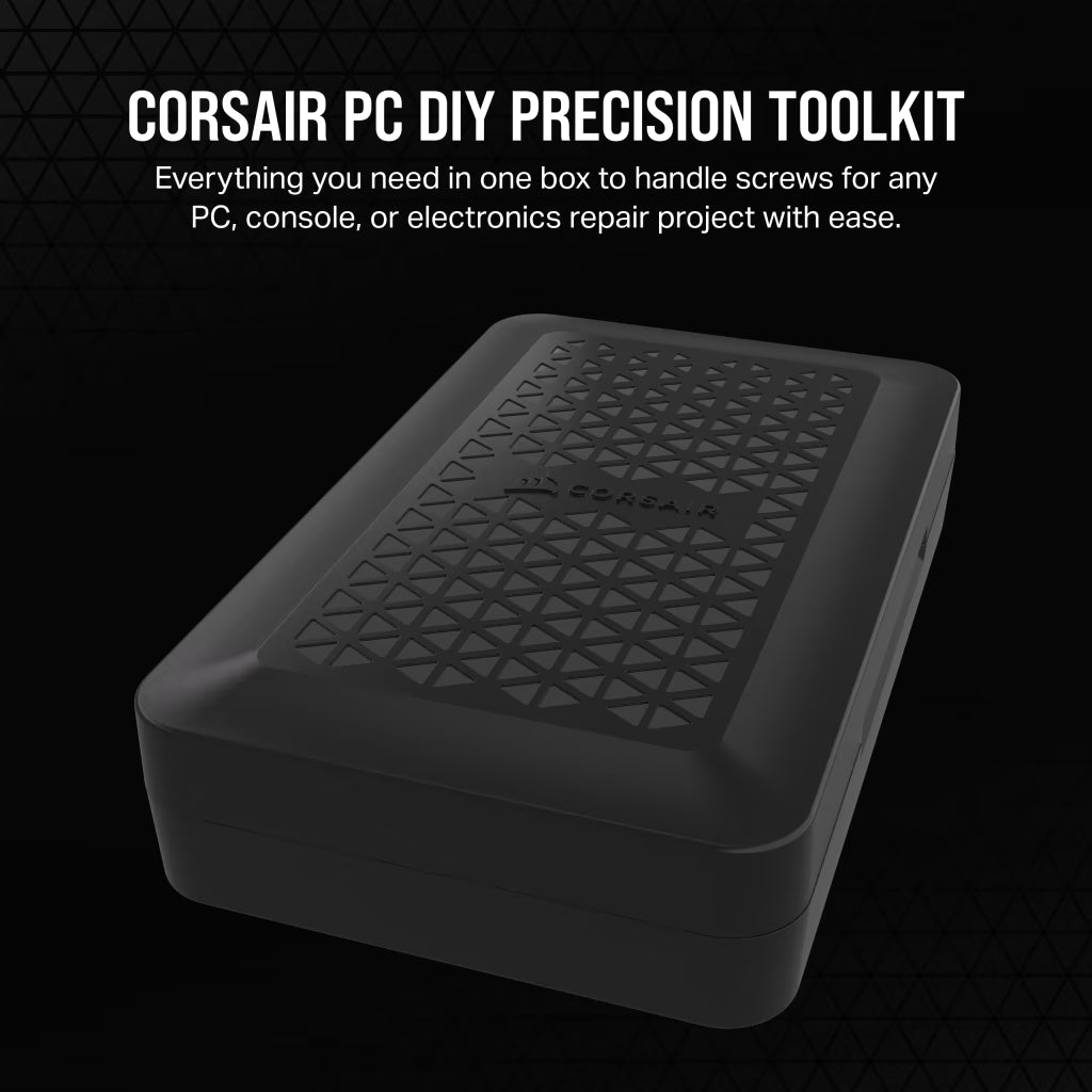 GUNMANSA Corsair PC DIY Precision Toolkit - PC; Electronics Repair Kit - 65 Screw Bits - Extension rod - Magnetized Tray