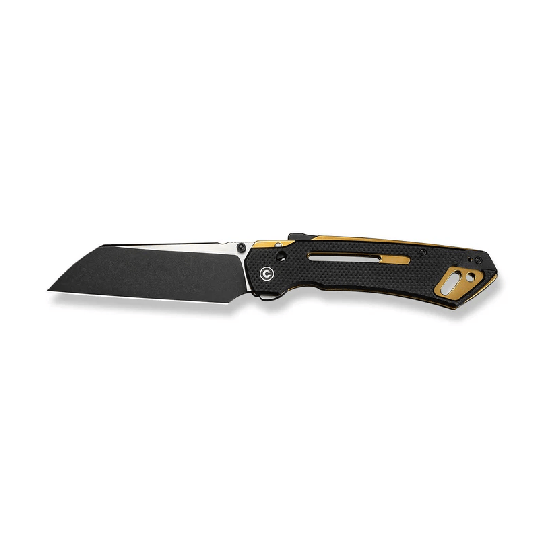 CIVIVI CIVIVI Buster FG Black Coarse Thumb Stud & Superlock Knife G10 Handle (4.2" Nitro-V Blade) C24052-1