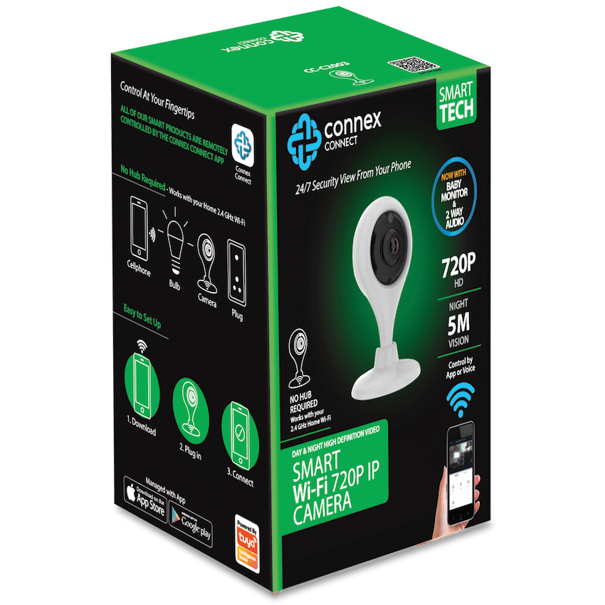 Connex Connect Smart Home Smart Wi-Fi 720P IP Camera - Indoor