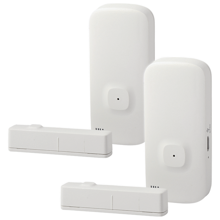 Connex Connect Smart Home Smart Wi-Fi Door Window Sensor Rechargeable Twin Pack