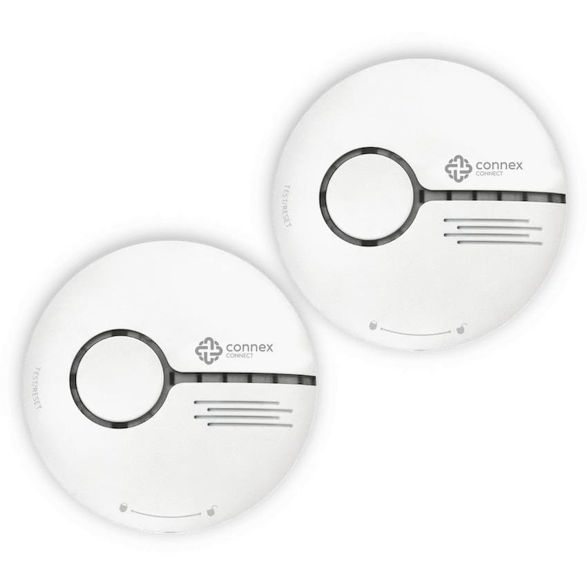 Connex Connect Smart Home Smart Wi-Fi Smoke Detector Alarm Twin Pack