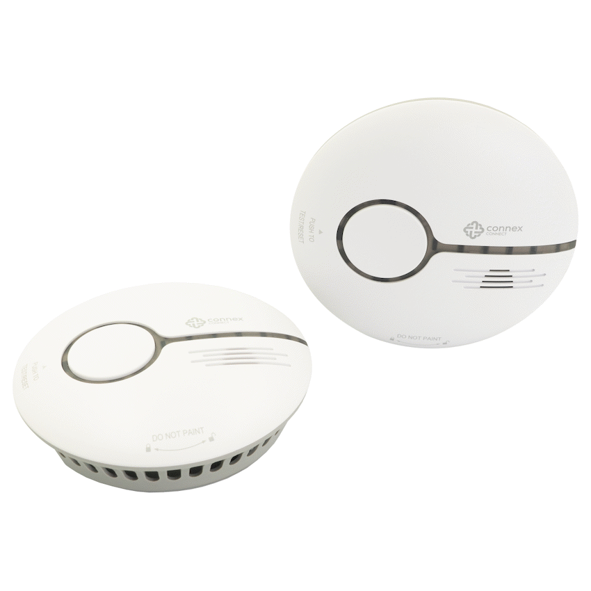 Connex Connect Smart Home Smart Wi-Fi Smoke Detector Alarm Twin Pack