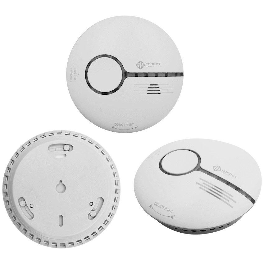 Connex Connect Smart Home Smart Wi-Fi Smoke Detector Alarm Twin Pack