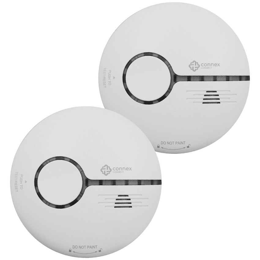 Connex Connect Smart Home Smart Wi-Fi Smoke Detector Alarm Twin Pack