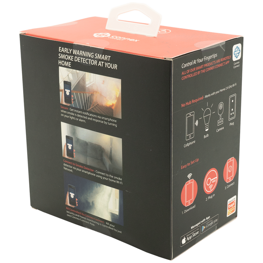 Connex Connect Smart Home Smart Wi-Fi Smoke Detector Alarm Twin Pack