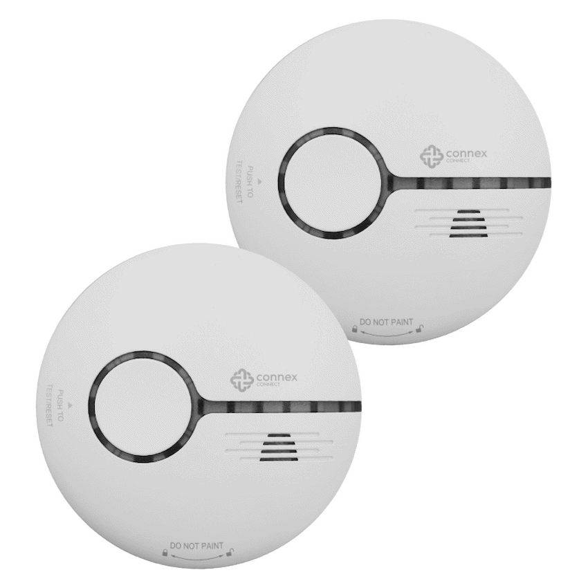 Connex Connect Smart Home Smart Wi-Fi Smoke Detector Alarm Twin Pack