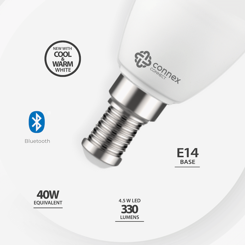 Connex Connect Smart Home Smart WiFi Bulb 4.5W LED White Candle Bayonet
