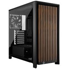 Corsair FRAME 4000D RS WOOD Modular High Airflow Mid-Tower PC Case; 4x RS Fans; Black & Walnut.