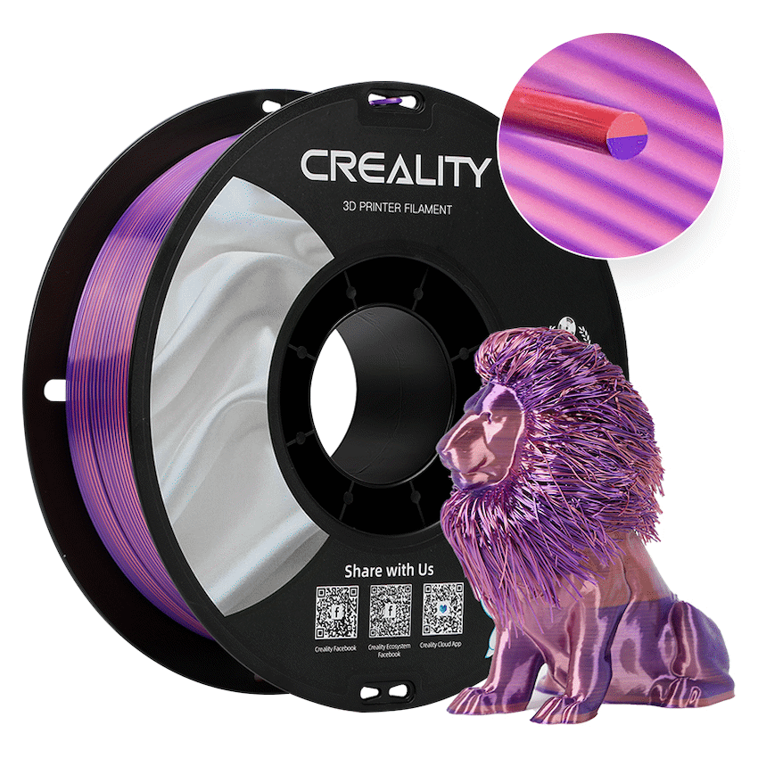 Creality Creality Dual Silk Filament PLA Pink-Purple 1kg