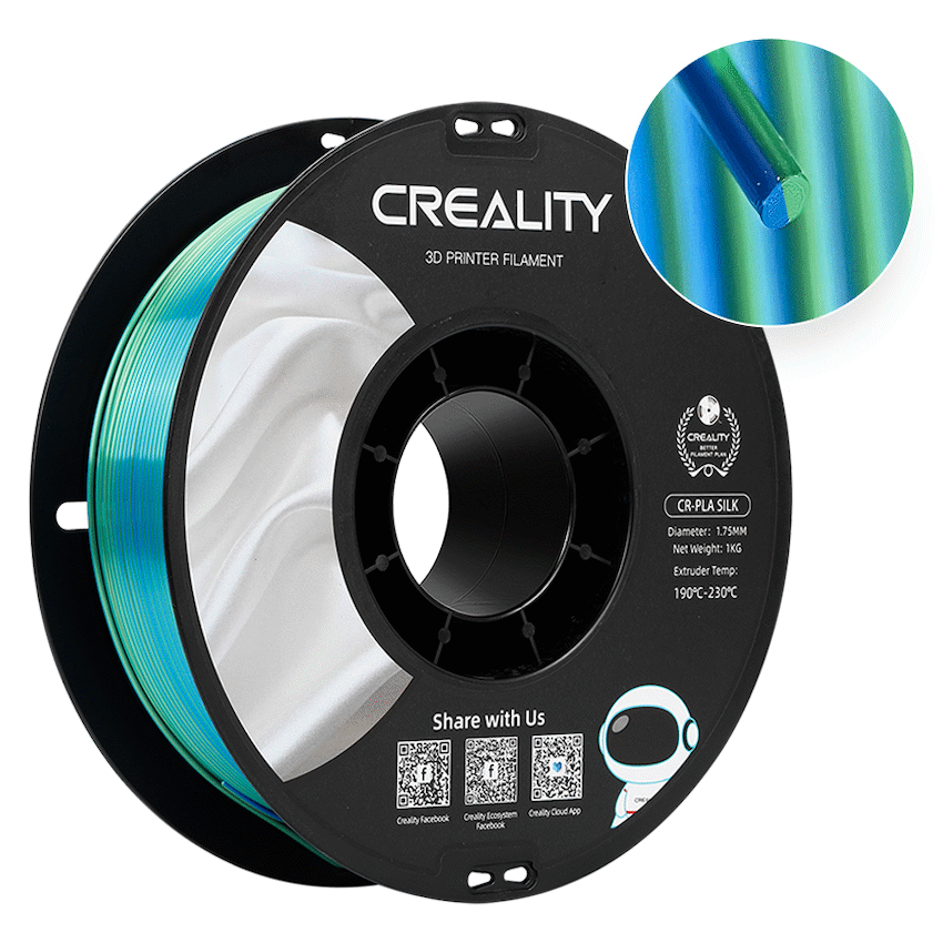 Creality Devices Creality Dual Silk Filament PLA Blue-Green 1kg