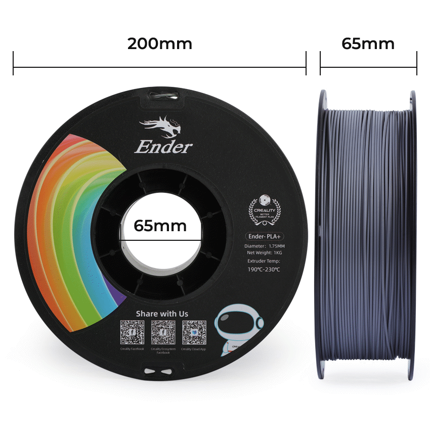 Creality Devices Ender PLA+ Filament Grey 1Kg