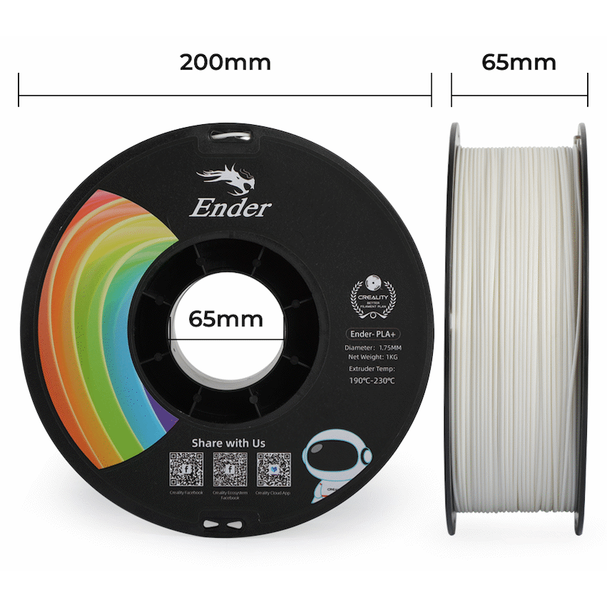 Creality Devices Ender PLA+ Filament - White - 1kg