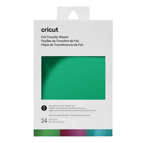 Cricut 2008715 - Cricut Transfer Foil Sheets Sampler 10x15cm 24 sheets (Jewel)