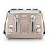 Delonghi 4 Slice Beige Icona Metallics Toaster - CTOT4003.BG